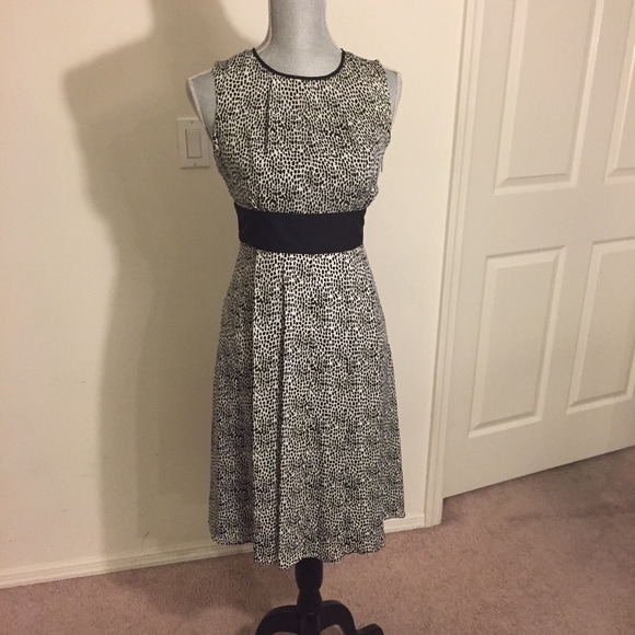MICHAEL Michael Kors Dresses & Skirts - Michael Kors Black & Cream Silk Graffiti Dress